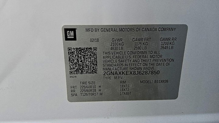 Chevrolet Equinox  2018