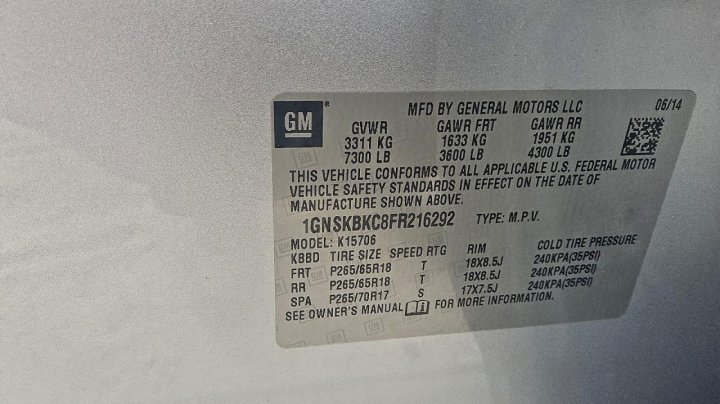 Chevrolet Tahoe  2015