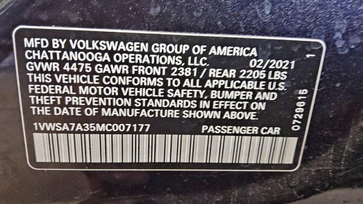Volkswagen PASSAT  2021