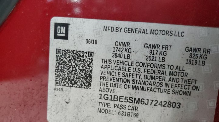 Chevrolet CRUZE  2018