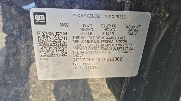 Chevrolet Malibu  2022