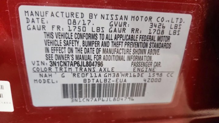 Nissan Versa  2018
