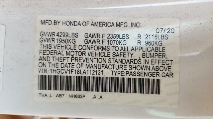 Honda Accord  2020