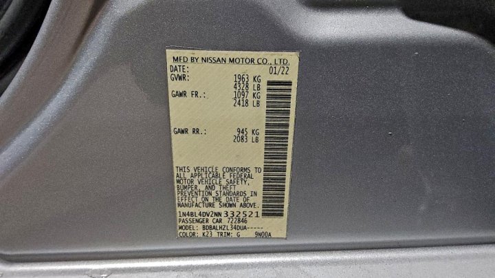 Nissan Altima  2022