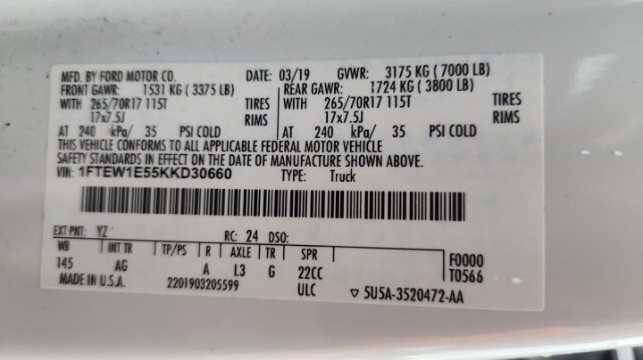 Ford F150  2019