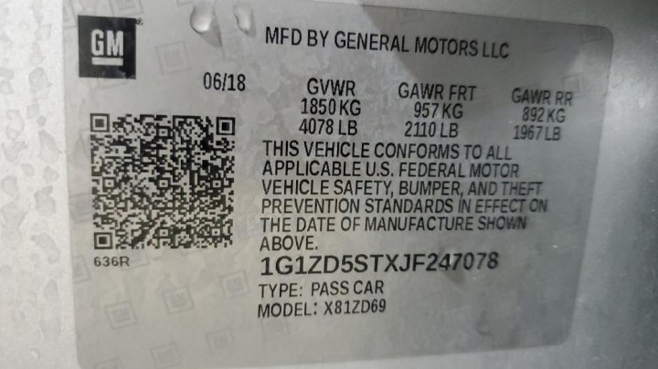 Chevrolet Malibu  2018