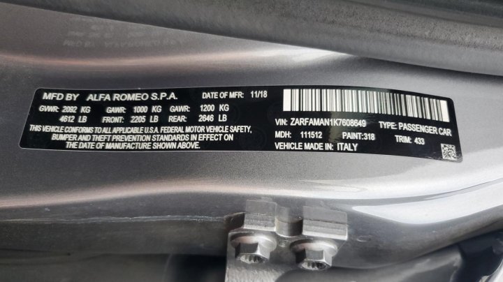 Alfa Romeo GIULIA  2019