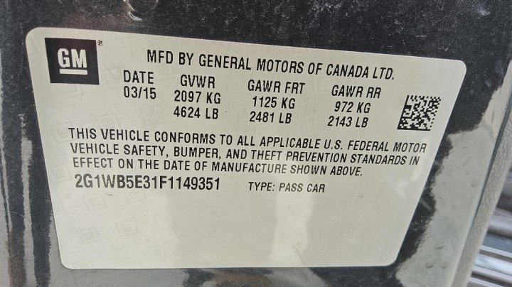 Chevrolet IMPALA LIMITED  2015