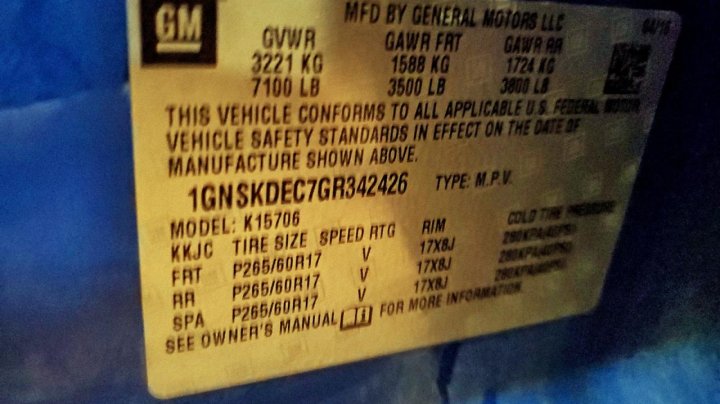 Chevrolet Tahoe  2016