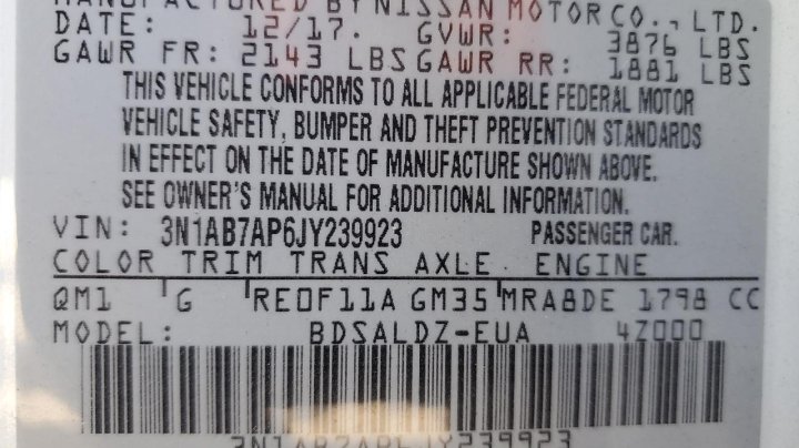 Nissan Sentra  2018