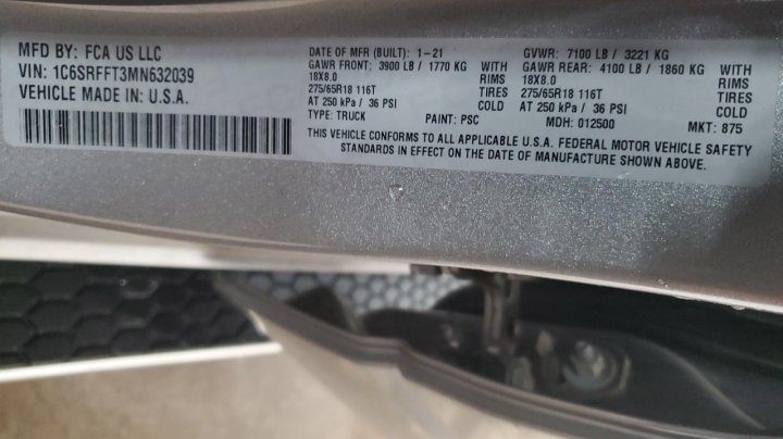 RAM 1500  2021