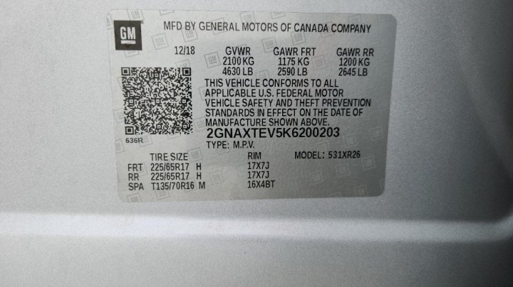 Chevrolet Equinox  2019