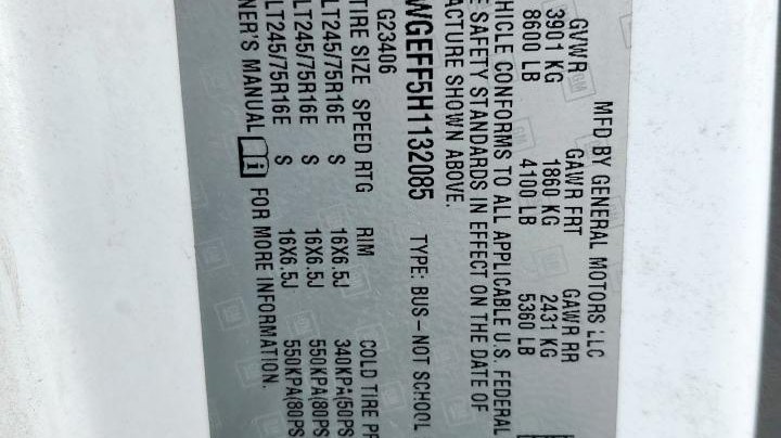 Chevrolet EXPRESS G2500  2017
