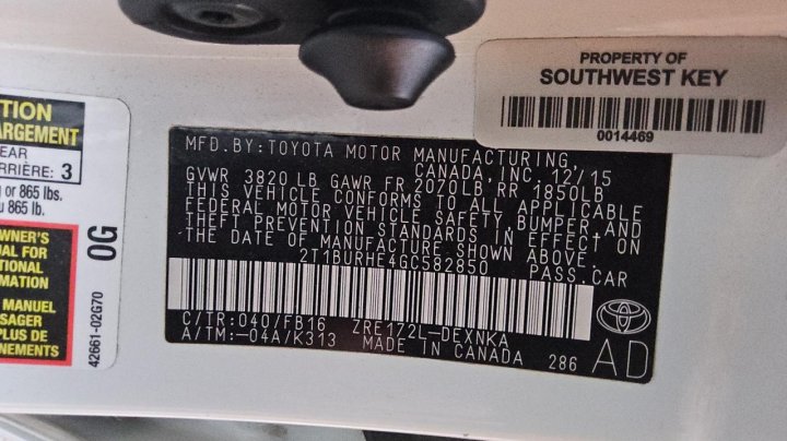 Toyota Corolla  2016