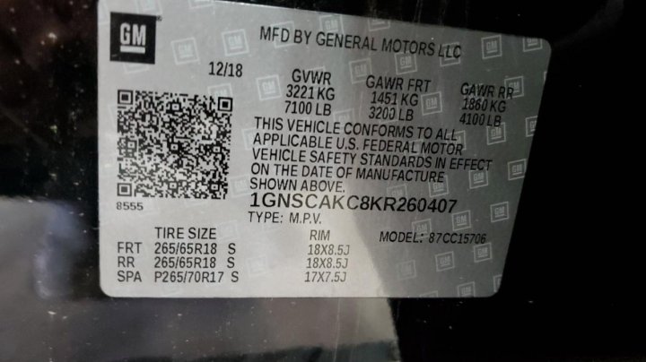 Chevrolet Tahoe  2019
