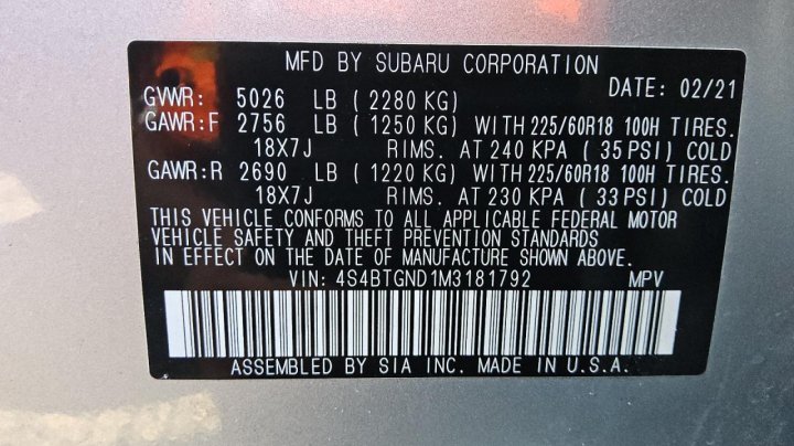 Subaru Outback  2021
