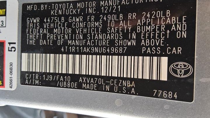 Toyota Camry  2022
