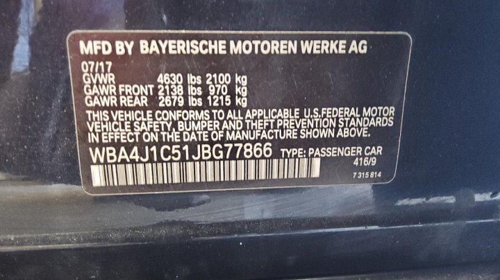 BMW 430I  2018