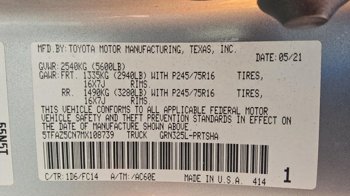 Toyota TACOMA  2021