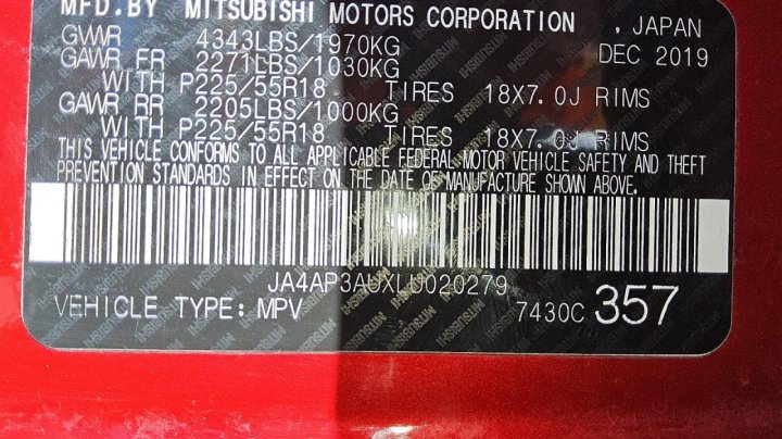Mitsubishi OUTLANDER SPORT  2020