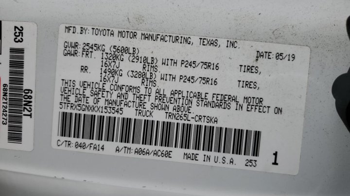 Toyota TACOMA  2019