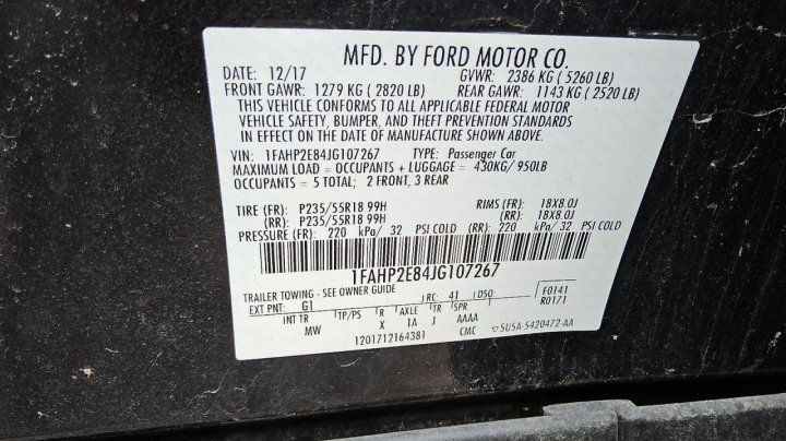 Ford TAURUS  2018