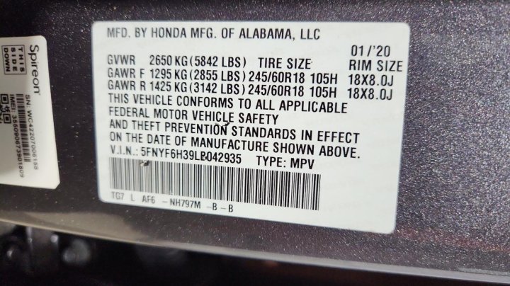 Honda Pilot  2020