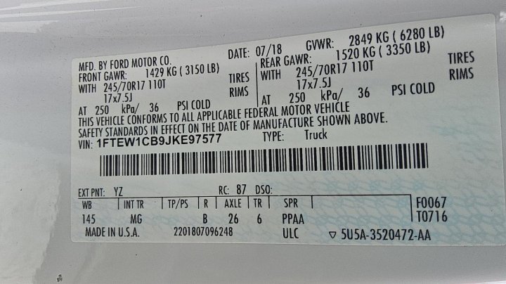 Ford F150  2018