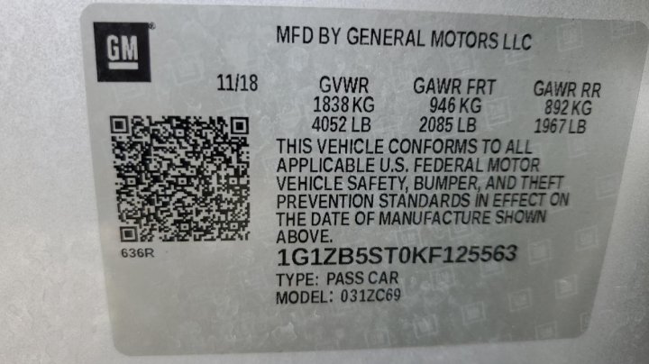 Chevrolet Malibu  2019