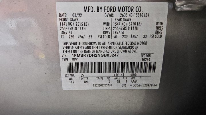 Ford Explorer  2022