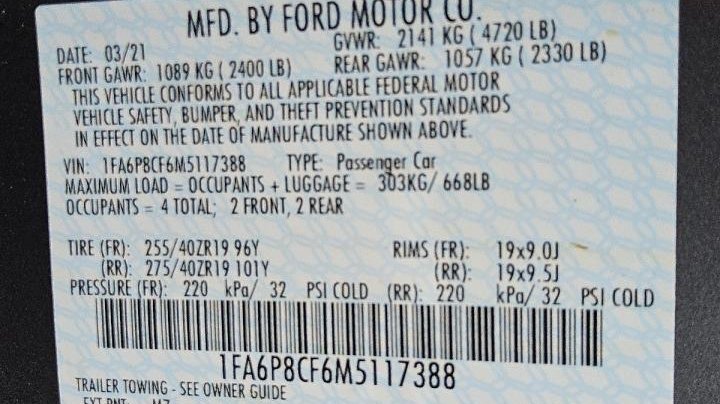Ford MUSTANG  2021