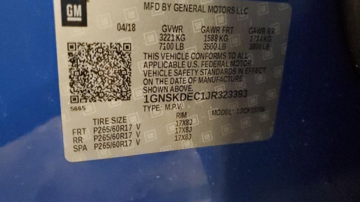 Chevrolet Tahoe  2018