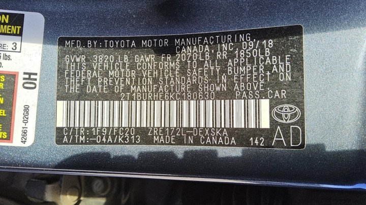 Toyota Corolla  2019