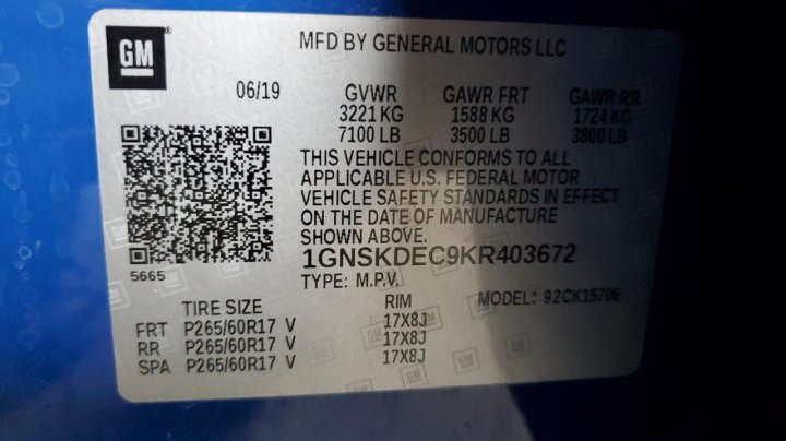 Chevrolet Tahoe  2019