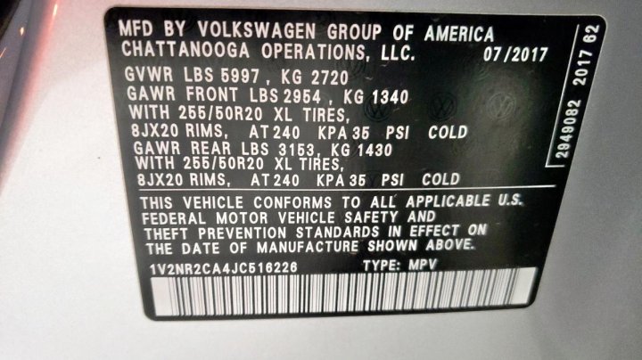 Volkswagen Atlas  2018