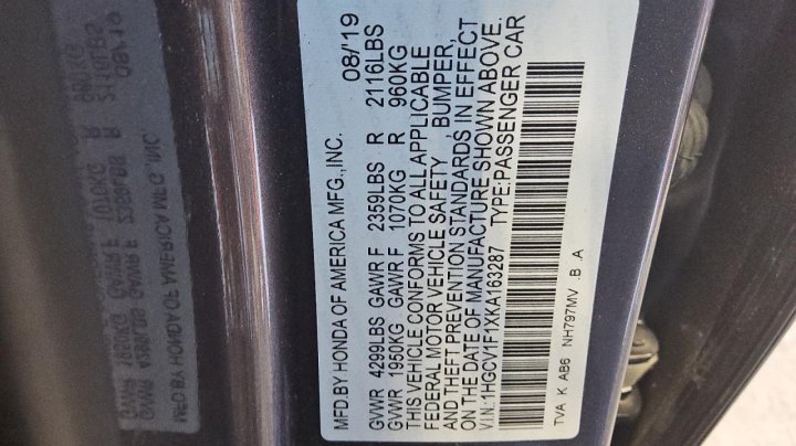 Honda Accord  2019
