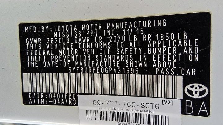 Toyota Corolla  2016