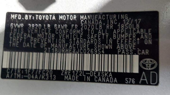 Toyota Corolla  2018