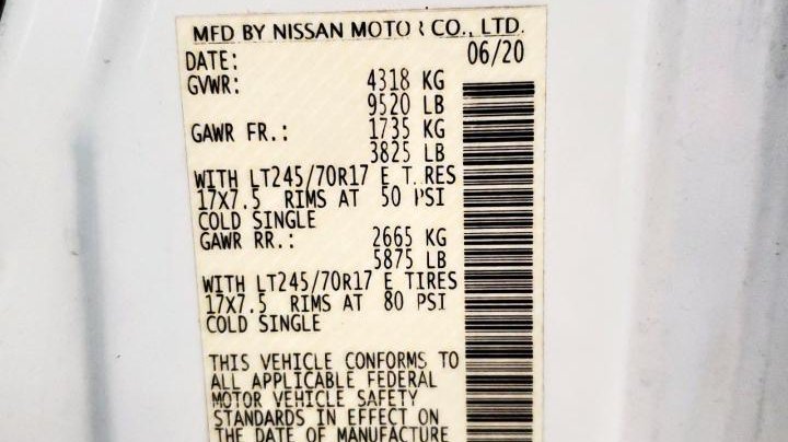 Nissan NV  2020