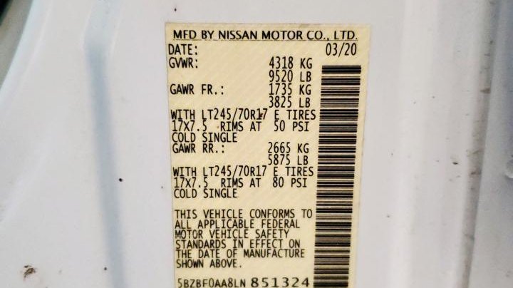 Nissan NV  2020