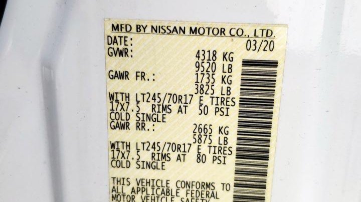 Nissan NV  2020