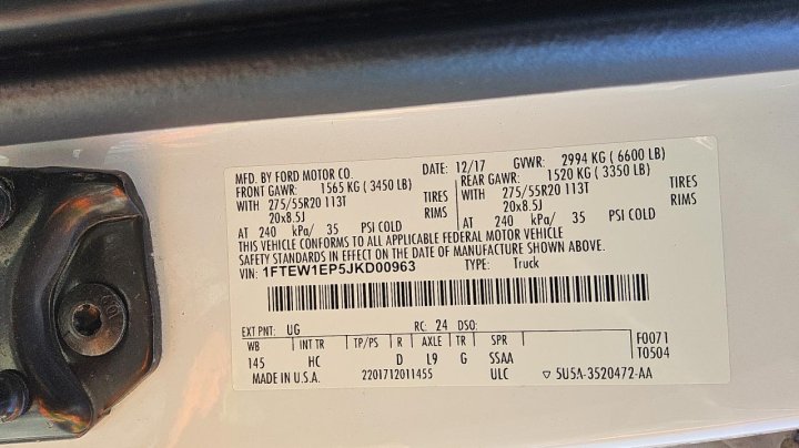 Ford F150  2018