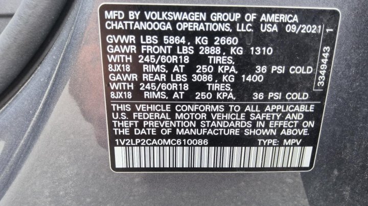 Volkswagen Atlas  2021