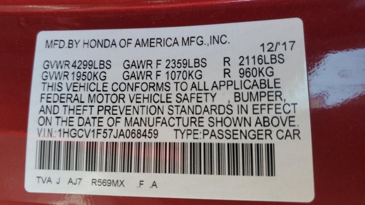 Honda Accord  2018