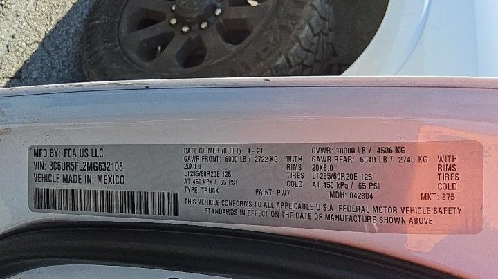 RAM 2500  2021