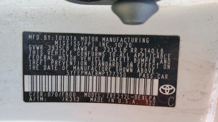 Toyota Corolla  2021