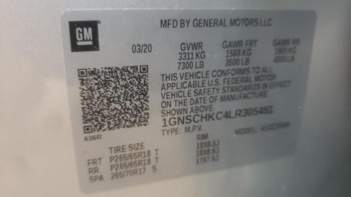 Chevrolet Suburban  2020