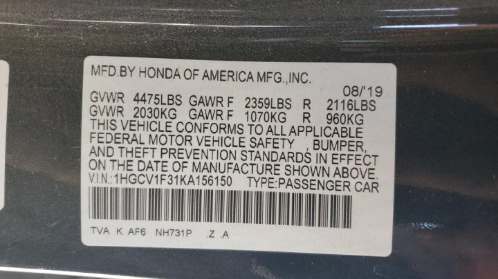 Honda Accord  2019