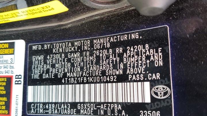 Toyota Avalon  2019