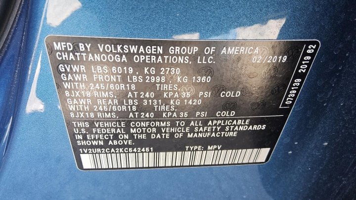 Volkswagen Atlas  2019